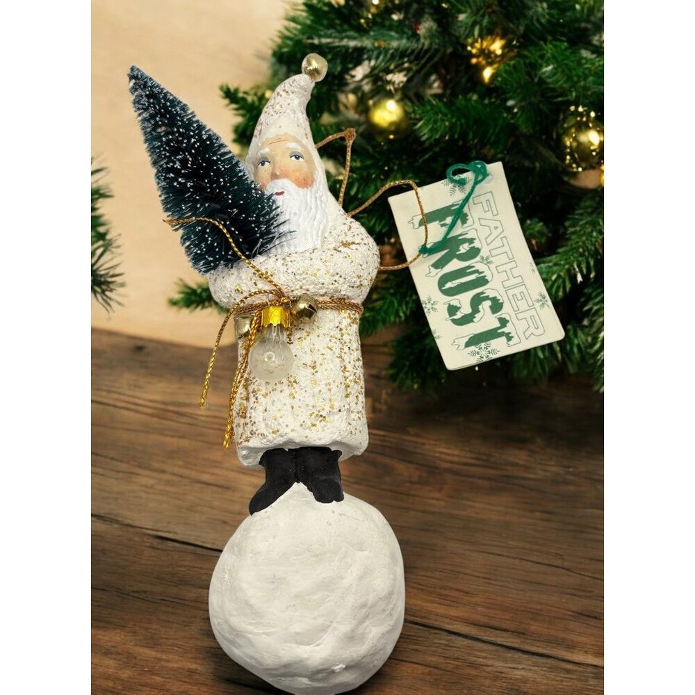 Dept 56 Father Frost Christmas Tree Ornament Belsnickle with Bulb and Bell